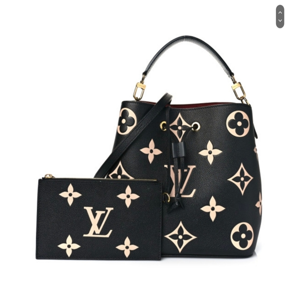 Louis Vuitton Empreinte Monogram Neonoe MM, Black & Beige
